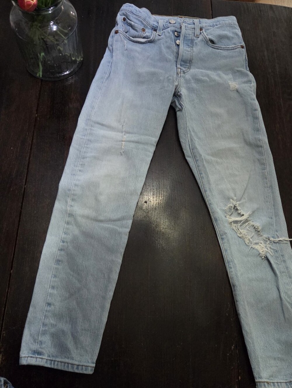 Levi's Premium Light Blue High-Rise Distressed Women's Jeans